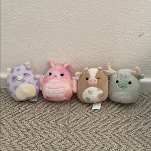 4 Easter Squishmallows EUC 4 Inches